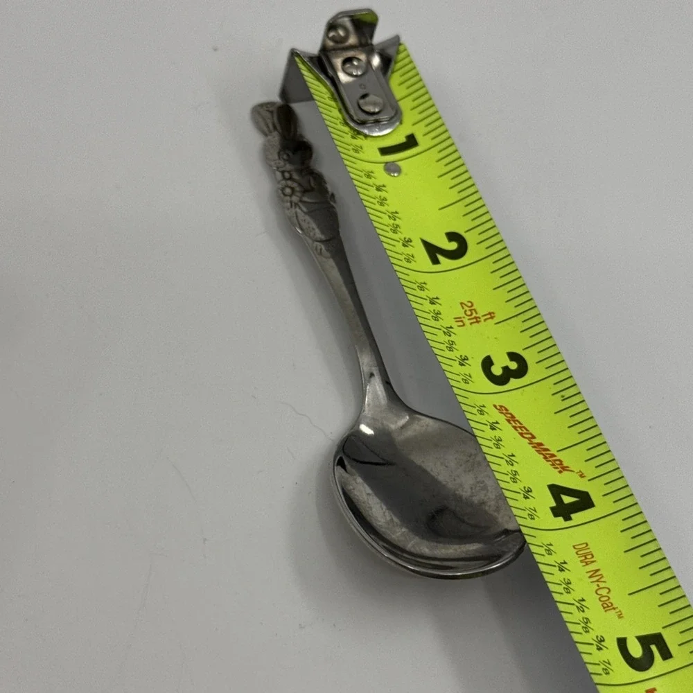 2‎ Oneida Community Stainless Baby Bunny Rabbit Spoon 4